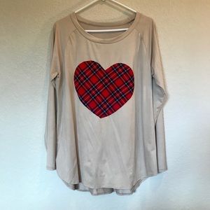 Sued long sleeve blouse